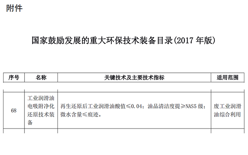 工業(yè)潤滑油電吸附凈化還原技術(shù)